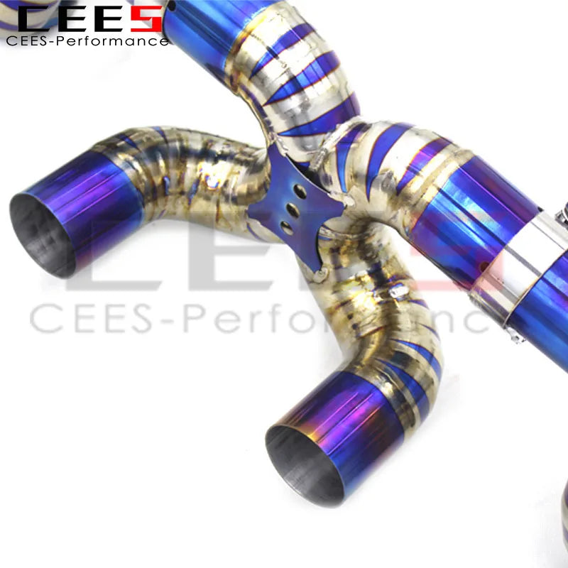 CEES Catback Exhaust For Ferrari 458 V8 4.5 2013-2016 Titanium Full exhaust Exhaust manifold escape