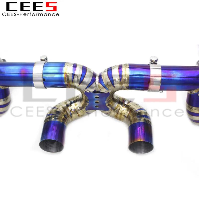 CEES Catback Exhaust For Ferrari 458 V8 4.5 2013-2016 Titanium Full exhaust Exhaust manifold escape