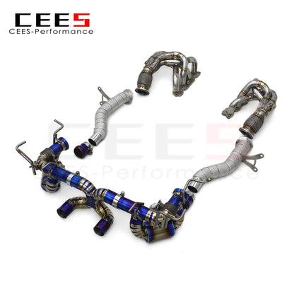 CEES Catback Exhaust For Ferrari 458 V8 4.5 2013-2016 Titanium Full exhaust Exhaust manifold escape