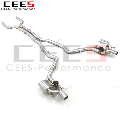 CEES Catback Exhaust For Mercedes-Benz E63 AMG W213 4.0TT 2018-2023 Stainless Steel Exhaust Pipe Muffler Exhaust System