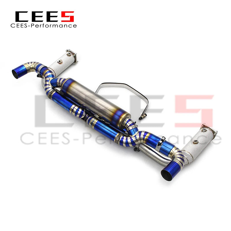 CEES Catback Exhaust For Porsche 911 991 991.2 Turbo S 3.8T 2017-2019 Titanium Downpipe Exhaust Pipe Muffler  Exhaust System