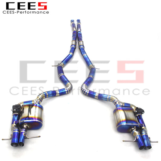 CEES Catback Exhaust Pipes For Mercedes-Benz S500 S550 W222 4.7T 5.5T 2014-2019 Exhaust SystemTitanium Exhaust Pipe