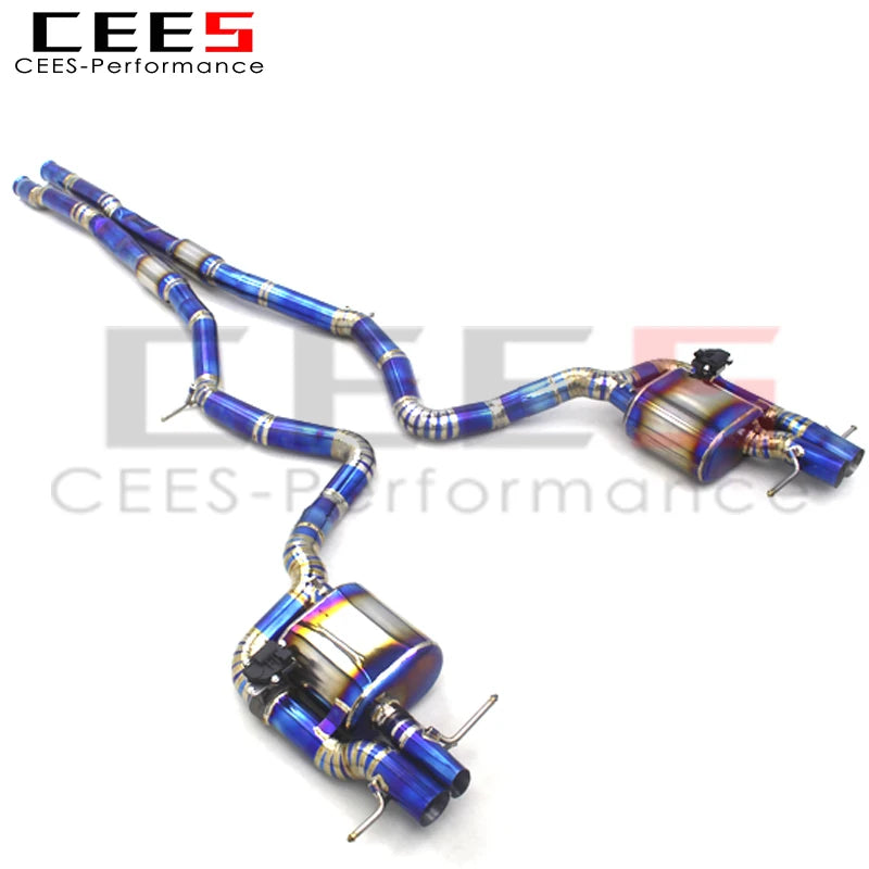 CEES Catback Exhaust Pipes For Mercedes-Benz S500 S550 W222 4.7T 5.5T 2014-2019 Exhaust SystemTitanium Exhaust Pipe