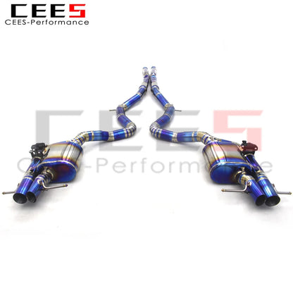 CEES Catback Exhaust Pipes For Mercedes-Benz S500 S550 W222 4.7T 5.5T 2014-2019 Exhaust SystemTitanium Exhaust Pipe