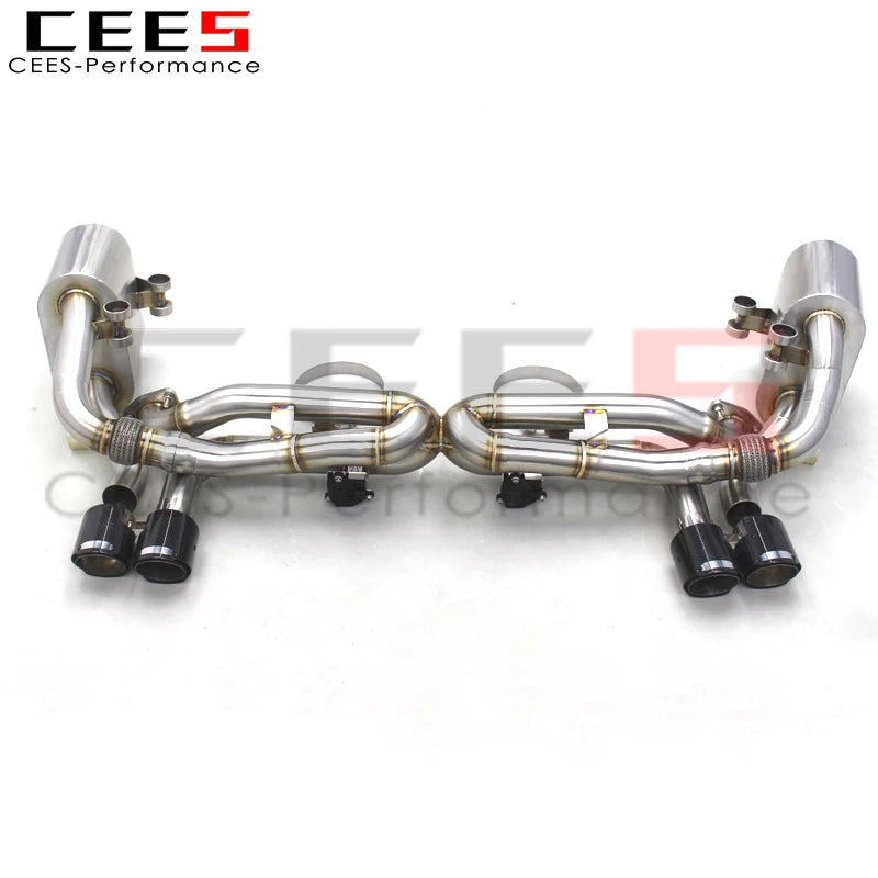 CEES Catback Exhaust Pipes For PORSCHE 911 991/991.1 3.4 3.8 Carrera 2011+ Stainless Steel Exhaust System Exhaust Pipe