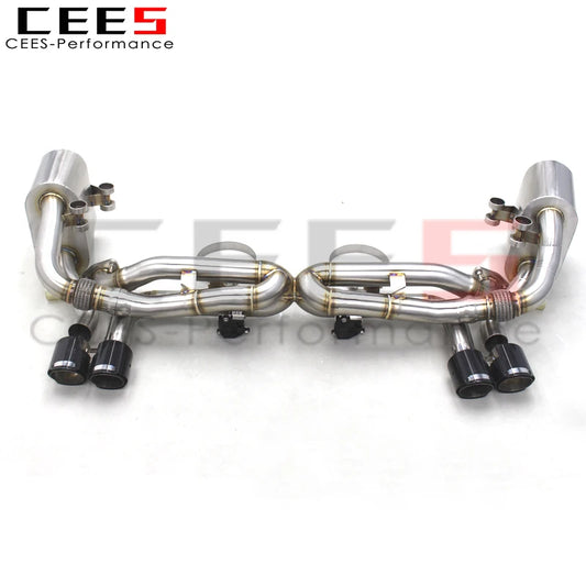 CEES Catback Exhaust Pipes For PORSCHE 911 991/991.1 3.4 3.8 Carrera 2011+ Stainless Steel Exhaust System Exhaust Pipe