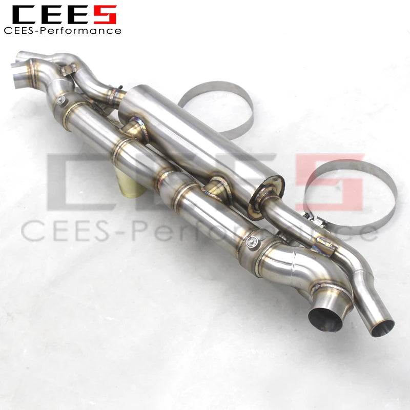 CEES Catback Exhaust Pipes For Porsche 911 991/991.1/991.2 Turbo 3.8T Car Exhaust System Escape Stainless Steel Exhaust Pipe