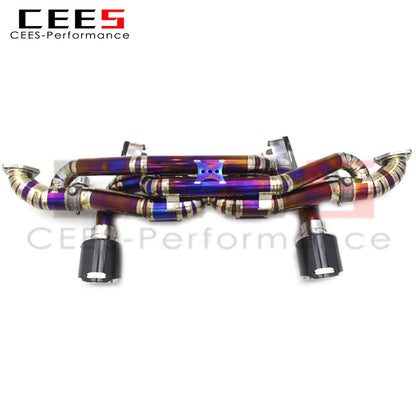 CEES Catback Exhaust System For Porsche 718 Cayman GT4 RS 4.0L 2019-2023 Titanium Exhaust Pipe Muffler Escape