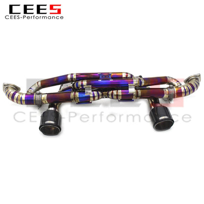 CEES Catback Exhaust System For Porsche 718 Cayman GT4 RS 4.0L 2019-2023 Titanium Exhaust Pipe Muffler Escape