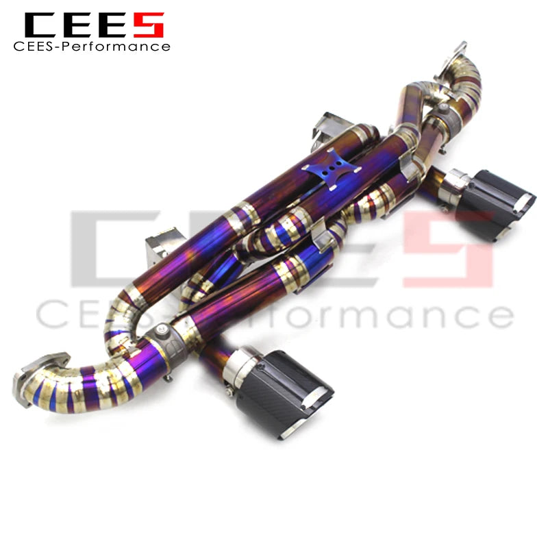 CEES Catback Exhaust System For Porsche 718 Cayman GT4 RS 4.0L 2019-2023 Titanium Exhaust Pipe Muffler Escape