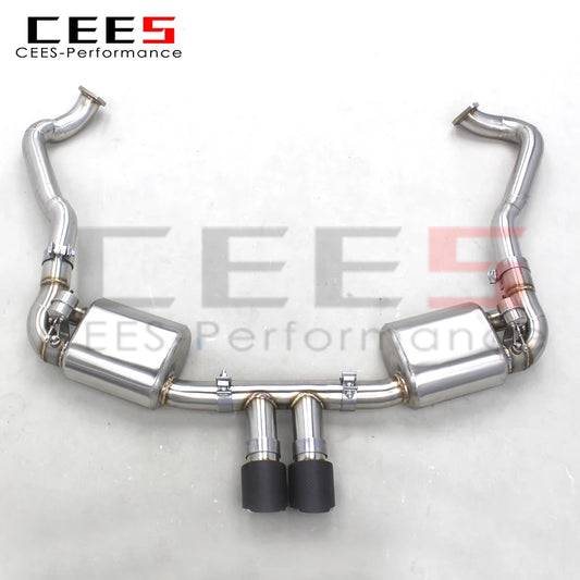 CEES  Catback Exhaust System For Porsche 981 Boxster/Cayman 2.7 3.4 2012-2015 Exhaust Pipe with Muffler Valve Car Accessories