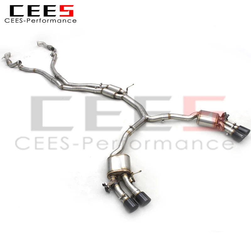 CEES Catback Exhaust System Stainless Steel Valvetronic Exhaust Pipe For Audi S4/S5 B9 3.0T 2019-2023 Exhaust Pipe Muffler