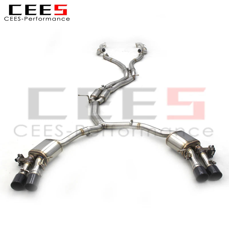 CEES Catback Exhaust System Stainless Steel Valvetronic Exhaust Pipe For Audi S4/S5 B9 3.0T 2019-2023 Exhaust Pipe Muffler