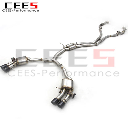 CEES Catback Exhaust System Stainless Steel Valvetronic Exhaust Pipe For Audi S4/S5 B9 3.0T 2019-2023 Exhaust Pipe Muffler