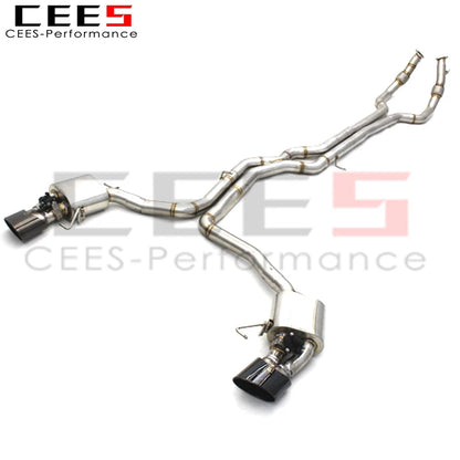 CEES Catback Exhaust systems For Audi RS7 4.0T 2014-2023 Escape 304 Stainless Steel Car Exhaust Pipe Muffler