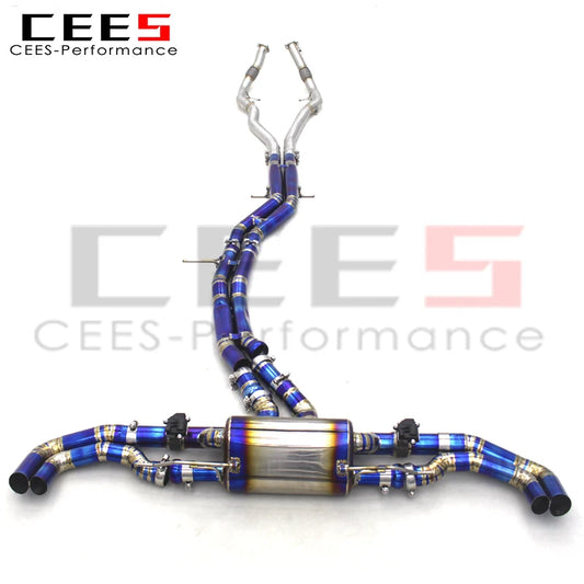 CEES Catback With Electronic valve For Audi RS Q8/RSQ8/Q8 2019-2023 Titanium Exhaust Pipe Muffler Car Exhaust System Front Pipe
