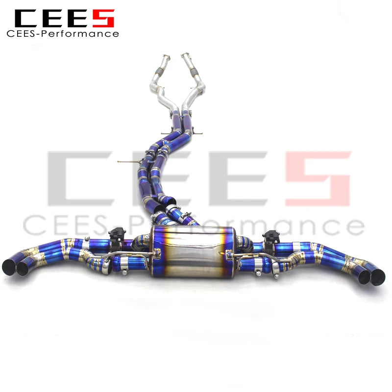 CEES Catback With Electronic valve For Audi RS Q8/RSQ8/Q8 2019-2023 Titanium Exhaust Pipe Muffler Car Exhaust System Front Pipe