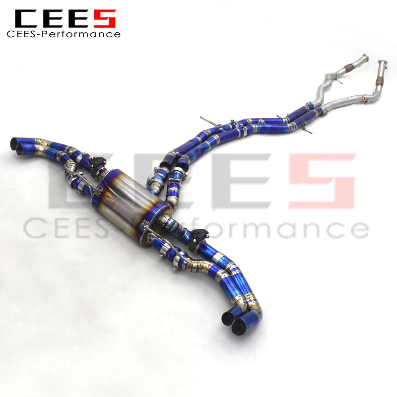 CEES Catback With Electronic valve For Audi RS Q8/RSQ8/Q8 2019-2023 Titanium Exhaust Pipe Muffler Car Exhaust System Front Pipe