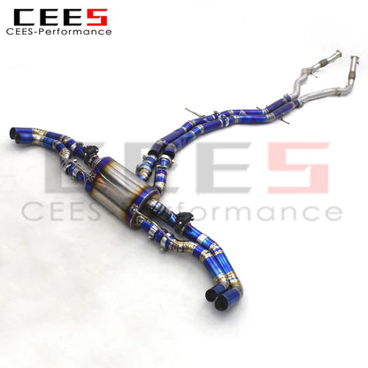 CEES Catback With Electronic valve For Audi RS Q8/RSQ8/Q8 2019-2023 Titanium Exhaust Pipe Muffler Car Exhaust System Front Pipe