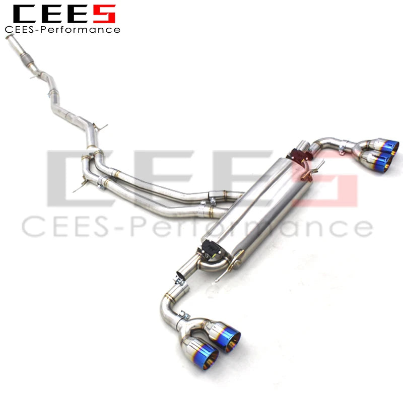 CEES Catback exhaust Valve Remote Control For Porsche Cayenne E3 3.0T 2018-2023 SUS304 Downpipe Racing Exhaust Pipe Muffler