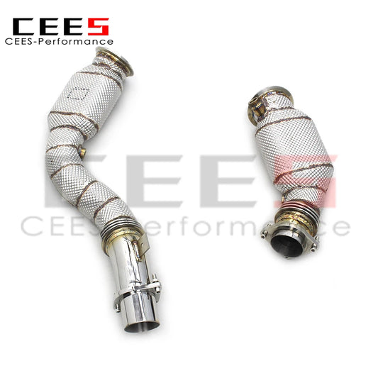 CEES Catted Downpipe For BMW M2 Competition M3 M4 F80 F82 F83 3.0 2013-  Downpipes With Catalyst stainless steel Exhaust systems