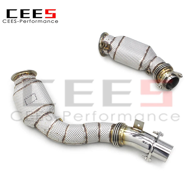 CEES Catted Downpipe For BMW M2 Competition M3 M4 F80 F82 F83 3.0 2013-  Downpipes With Catalyst stainless steel Exhaust systems