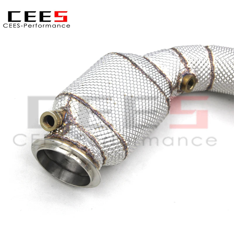 CEES Catted Downpipe For BMW M2 Competition M3 M4 F80 F82 F83 3.0 2013-  Downpipes With Catalyst stainless steel Exhaust systems