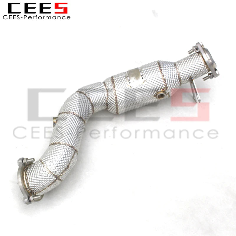 CEES Catted Downpipe With Heat Shield For Mercedes-Benz E250/E300 W212 1.8T 2009-2012 Stainless Steel Exhaust Pipe with catalyst