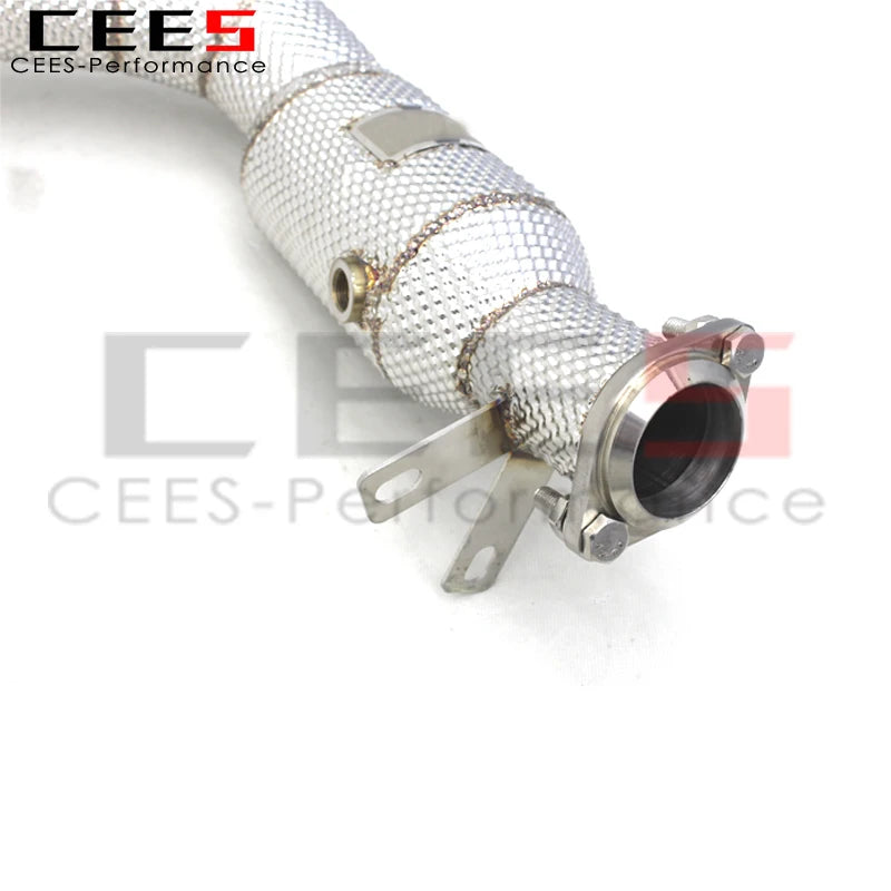 CEES Catted Downpipe With Heat Shield For Mercedes-Benz E250/E300 W212 1.8T 2009-2012 Stainless Steel Exhaust Pipe with catalyst