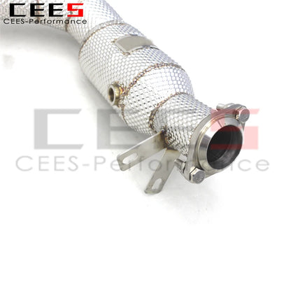 CEES Catted Downpipe With Heat Shield For Mercedes-Benz E250/E300 W212 1.8T 2009-2012 Stainless Steel Exhaust Pipe with catalyst