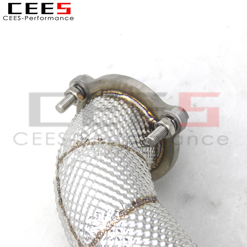 CEES Catted Downpipe With Heat Shield For Mercedes-Benz E250/E300 W212 1.8T 2009-2012 Stainless Steel Exhaust Pipe with catalyst