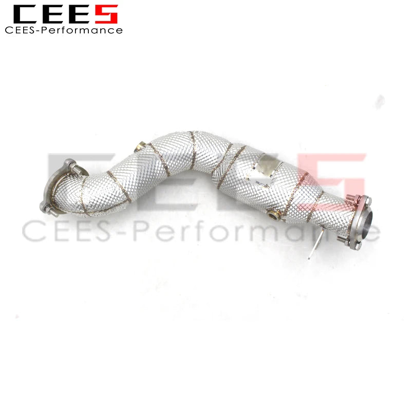 CEES Catted Downpipe With Heat Shield For Mercedes-Benz E250/E300 W212 1.8T 2009-2012 Stainless Steel Exhaust Pipe with catalyst