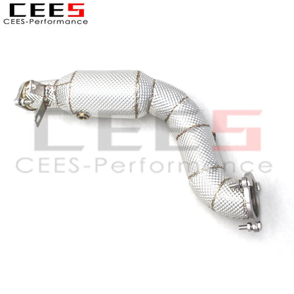 CEES Catted Downpipe With Heat Shield For Mercedes-Benz E250/E300 W212 1.8T 2009-2012 Stainless Steel Exhaust Pipe with catalyst