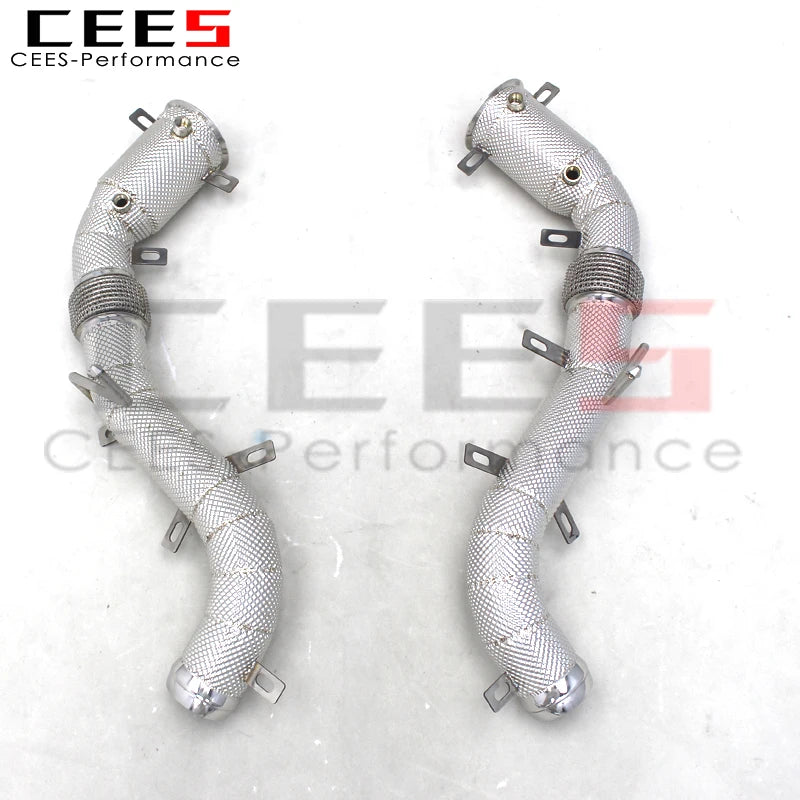 CEES Catted Exhaust Downpipe For Mclaren 570/570S/570GT 2015-2018 Stainless Steel Downpipe with catalyst Racing Exhaust System