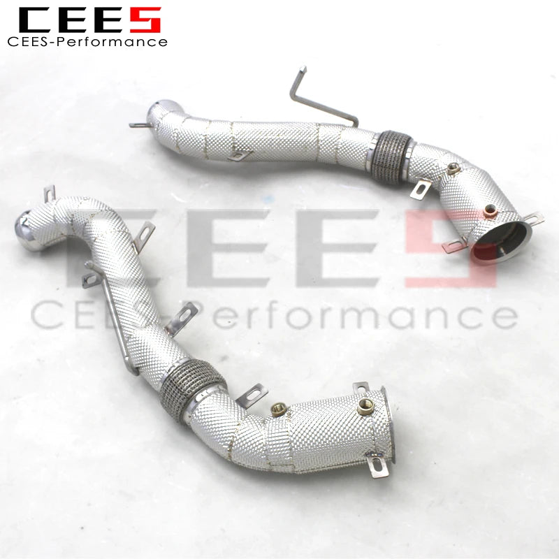 CEES Catted Exhaust Downpipe For Mclaren 570/570S/570GT 2015-2018 Stainless Steel Downpipe with catalyst Racing Exhaust System