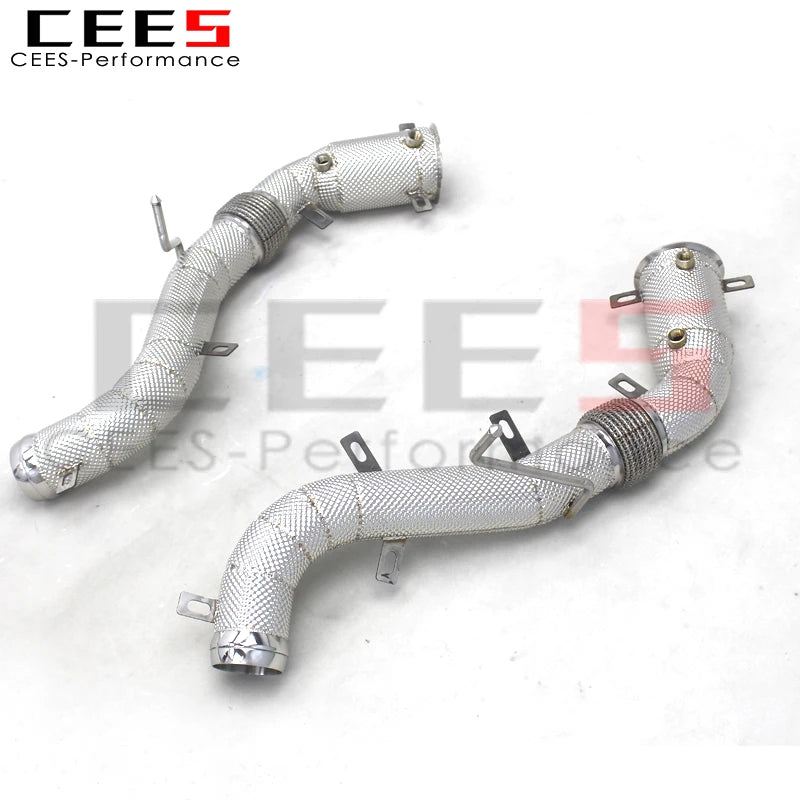 CEES Catted Exhaust Downpipe For Mclaren 570/570S/570GT 2015-2018 Stainless Steel Downpipe with catalyst Racing Exhaust System