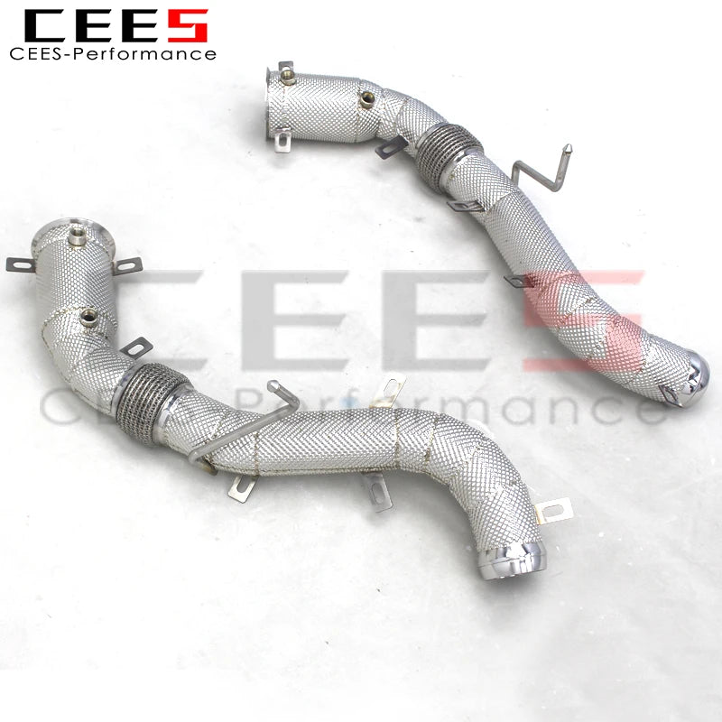 CEES Catted Exhaust Downpipe For Mclaren 570/570S/570GT 2015-2018 Stainless Steel Downpipe with catalyst Racing Exhaust System