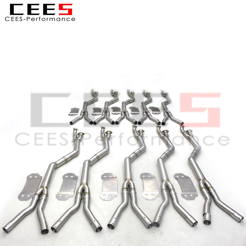 CEES Center Pipes Middle Tube for BMW 3.0t Stainless Steel Extended Bracket Mid pipes  G80 M3 G82 M4 Exhaust  Assembly 2020-2025