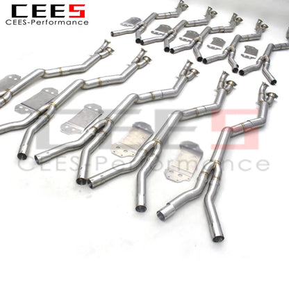 CEES Center Pipes Middle Tube for BMW 3.0t Stainless Steel Extended Bracket Mid pipes  G80 M3 G82 M4 Exhaust  Assembly 2020-2025