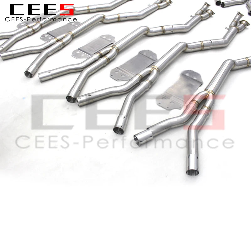 CEES Center Pipes Middle Tube for BMW 3.0t Stainless Steel Extended Bracket Mid pipes  G80 M3 G82 M4 Exhaust  Assembly 2020-2025