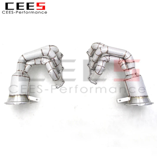 CEES Custom Exhaust manifold For Porsche 911 992 GT3 4.0 2017-2023 Stainless Downpipe Exhaust Pipe escape system