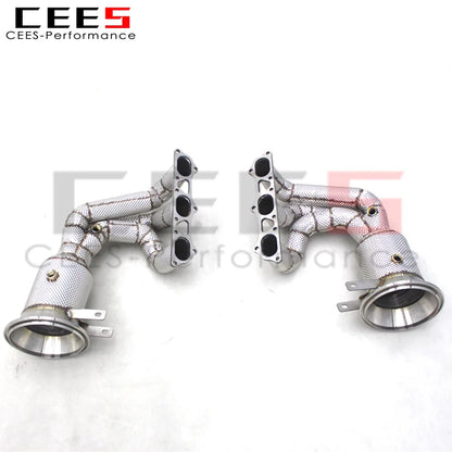 CEES Custom Exhaust manifold For Porsche 911 992 GT3 4.0 2017-2023 Stainless Downpipe Exhaust Pipe escape system