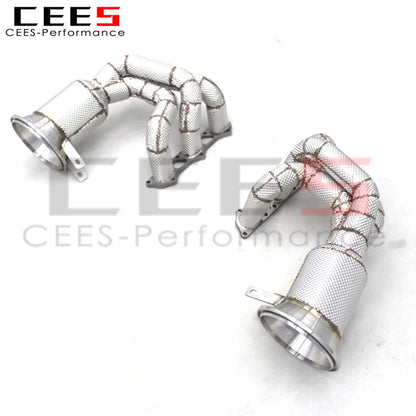 CEES Custom Exhaust manifold For Porsche 911 992 GT3 4.0 2017-2023 Stainless Downpipe Exhaust Pipe escape system