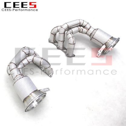 CEES Custom Exhaust manifold For Porsche 911 992 GT3 4.0 2017-2023 Stainless Downpipe Exhaust Pipe escape system