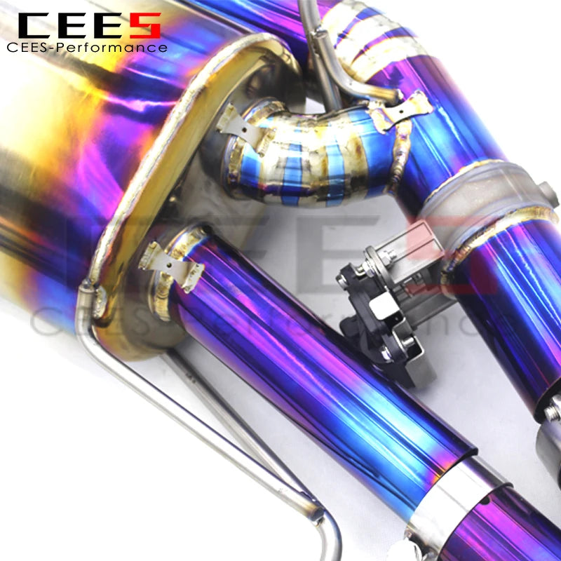 CEES Custom Titanium  Exhaust For Nissan GTR GT-R V6 3.8 2008+  Exhaust Valve Control  Muffler System