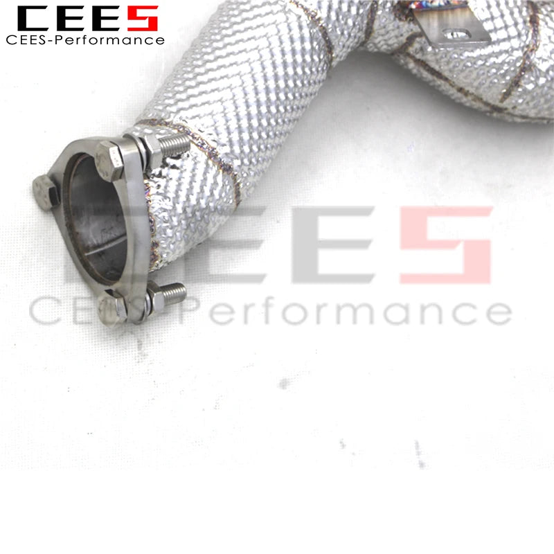 CEES Downpipe For AUDI RS6 4.0T 2013-2018 Stainless Steel Exhaust Downpipe High flow catted downpipe