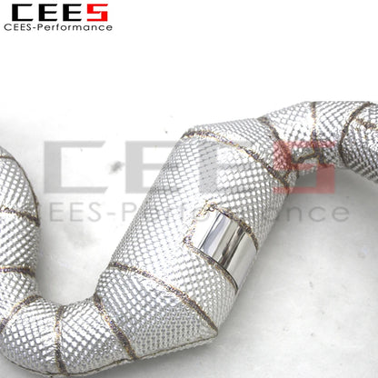 CEES Downpipe For AUDI RS6 4.0T 2013-2018 Stainless Steel Exhaust Downpipe High flow catted downpipe