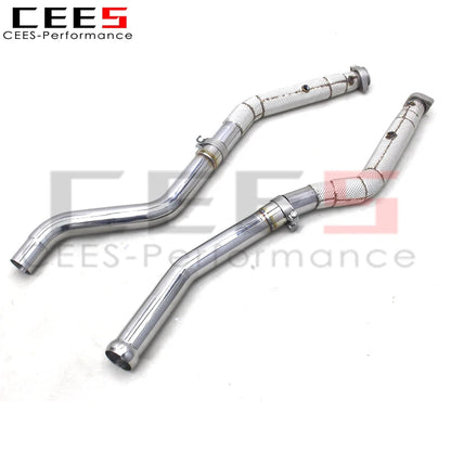 CEES Downpipe For Mercedes-Benz GLE63 AMG 5.5T 2015 Exhaust Pipe Car Exhaust System Stainless Steel Exhaust Downpipe