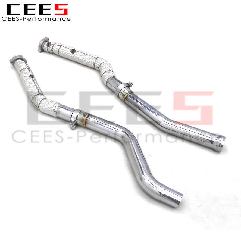 CEES Downpipe For Mercedes-Benz GLE63 AMG 5.5T 2015 Exhaust Pipe Car Exhaust System Stainless Steel Exhaust Downpipe