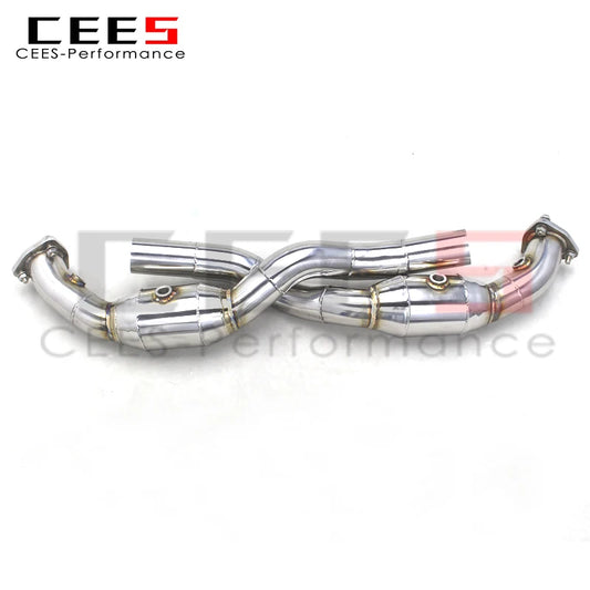 CEES Downpipe For PORSCHE 911 997.1/997.2 Carrera 2004-2012 Stainless Steel Exhaust Pipe Racing Sport Car Exhaust System